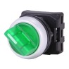 RS Pro 3 Position Illuminated Selector Switch Head, IP65, 22 mm Cutout, Green, Spring Return 188-1165