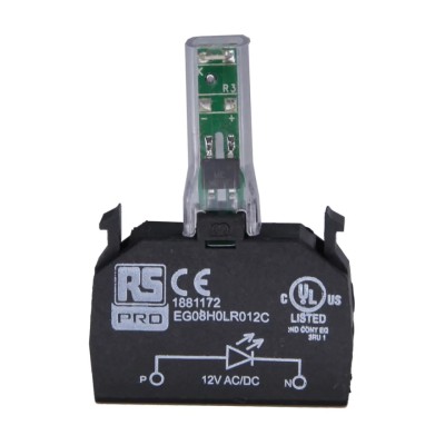 RS PRO RSE Series 12 V AC/DC Blue LED Light Block 188-1173