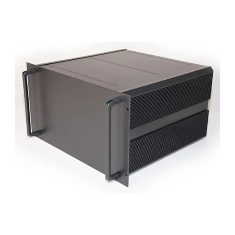 RS PRO 6U 19-Inch Rack Mount Case HS Extruded Aluminium, 465x425x262 mm, IP30, Black 188-1327