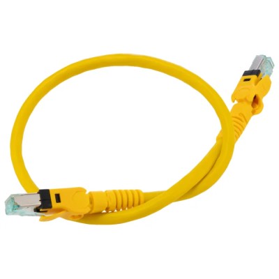 Harting VARIOBOOT Cat6a Ethernet Cable, Shielded, Polyurethane Jacket, RJ45 Male to RJ45 Male, 0.5 m, Yellow 09488484745005