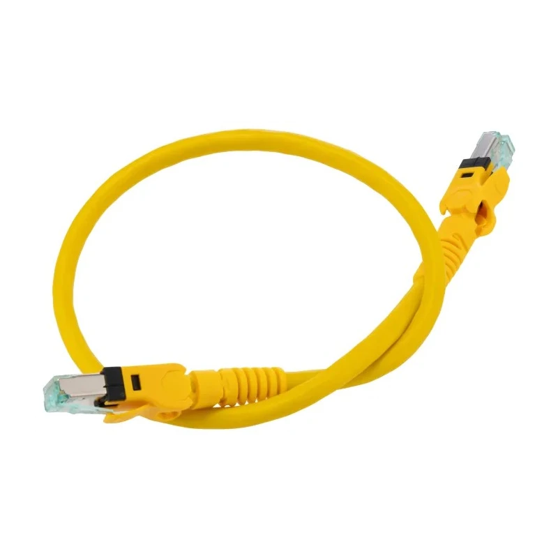 Harting VARIOBOOT Cat6a Ethernet Cable, Shielded, Polyurethane Jacket, RJ45 Male to RJ45 Male, 0.5 m, Yellow 09488484745005