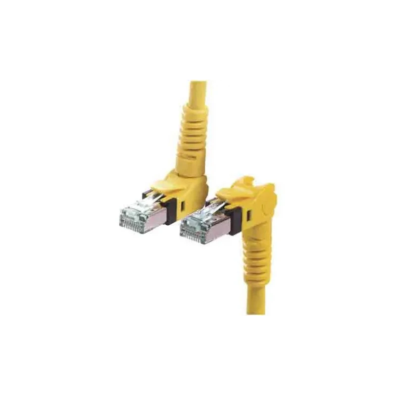 HARTING VARIOBOOT Cat6a Ethernet Cable, RJ45 Male to Male, Shielded Polyurethane, Yellow, 1m 09488585745010