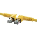 HARTING VARIOBOOT Cat6a Ethernet Cable, RJ45 Male to Male, Shielded Polyurethane, Yellow, 1m 09488585745010