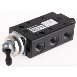 Norgren Toggle Pneumatic Manual Control Valve, X30 Series, 335 L/min, 10 Bar, 5/2 Way, Zinc Alloy, G 1/8, Threaded X3044302