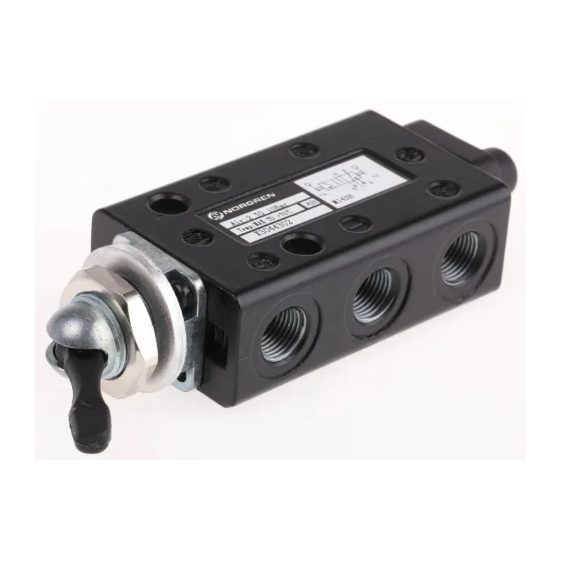 Norgren Toggle Pneumatic Manual Control Valve, X30 Series, 335 L/min, 10 Bar, 5/2 Way, Zinc Alloy, G 1/8, Threaded X3044302