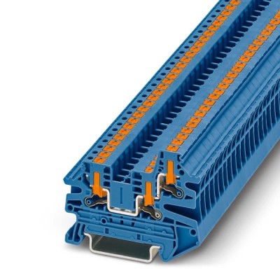 Phoenix Contact Feed Through Terminal Block, 5.2mm Pitch, 800V, Blue, Push-in, PTV Series 1078971