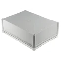 Fibox SOLID PC Series Polycarbonate Electrical Enclosure, Grey Transparent Lid, IP67, IK09/IK08, 378x278x130 mm, 