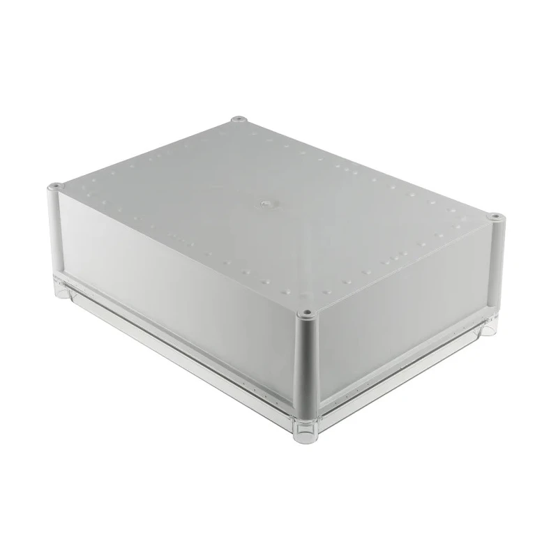 Fibox SOLID PC Series Polycarbonate Electrical Enclosure, Grey Transparent Lid, IP67, IK09/IK08, 378x278x130 mm, 
