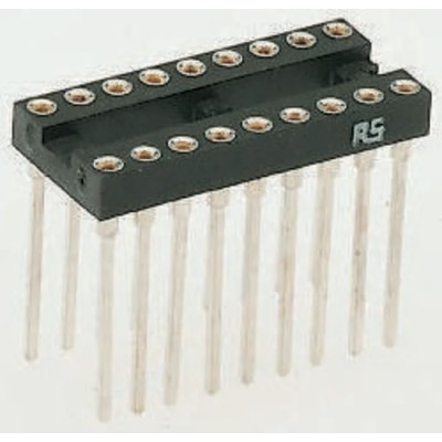 Winslow W30600 Series 2.54 mm Pitch Vertical 24 Way Through Hole Turned Pin Open Frame DIL Socket 5A W30624T3RC