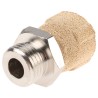 Legris Sintered Bronze and Brass Pneumatic Silencer, Threaded G, 1/4 G Connection, 12 Bar, 150°C Max, 0672 Series 724-942