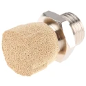 Legris Sintered Bronze and Brass Pneumatic Silencer, Threaded G, 1/4 G Connection, 12 Bar, 150°C Max, 0672 Series 724-942