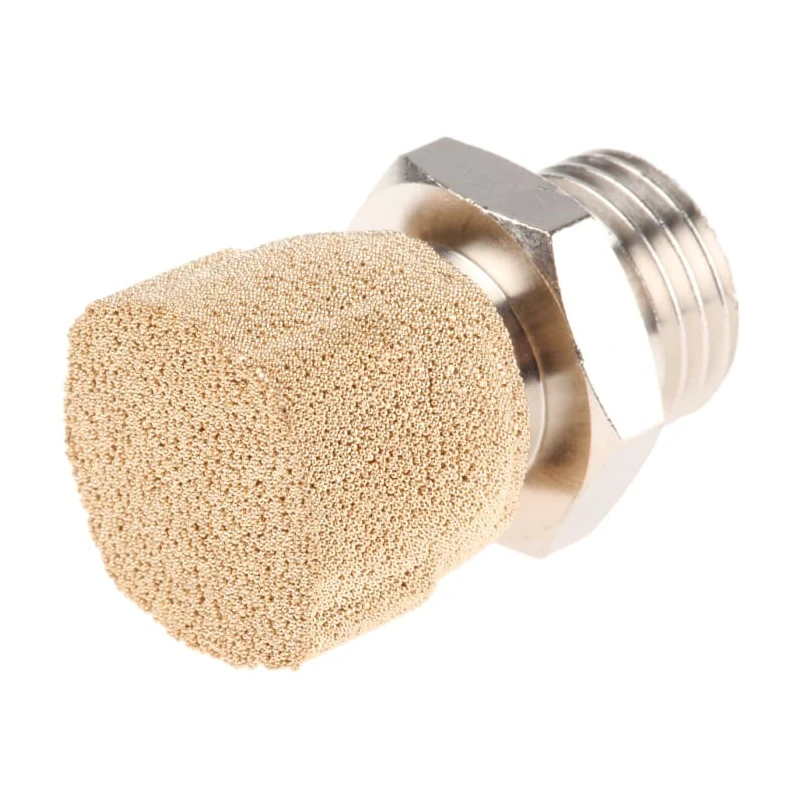 Legris Sintered Bronze and Brass Pneumatic Silencer, Threaded G, 1/4 G Connection, 12 Bar, 150°C Max, 0672 Series 724-942