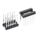 Winslow W30600 Series 2.54 mm Pitch Vertical 14 Way Through Hole Turned Pin Open Frame DIL Socket 5A W30614T3RC