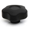 RS PRO Black Two Part Clamping Knob, M6 Thread, Multiple Lobes, Polypropylene & TPE, Brass Insert 188-3440