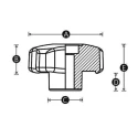 RS PRO Black Two Part Clamping Knob, M6 Thread, Multiple Lobes, Polypropylene & TPE, Brass Insert 188-3440