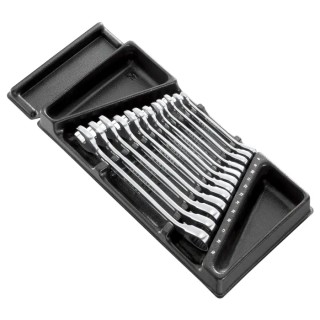 Facom Combination Spanner Set 12 Pieces 8–19 mm Ratcheting, MOD.467BJ12PB