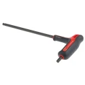Facom T-Handle Metric Hex Key 5 mm Carbon Silicon Steel, Phosphate/Polished Finish 240 mm 84TZSA.5