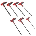 Facom 7 Piece T Hex Key Set, Hex Ball End, Sizes 3 mm–10 mm, Modular Storage Compatible MOD.84TZSA