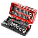 Facom 38-Piece 1/4 Inch 6-Point Socket Set Chrome Vanadium Steel R.360NANO-U1