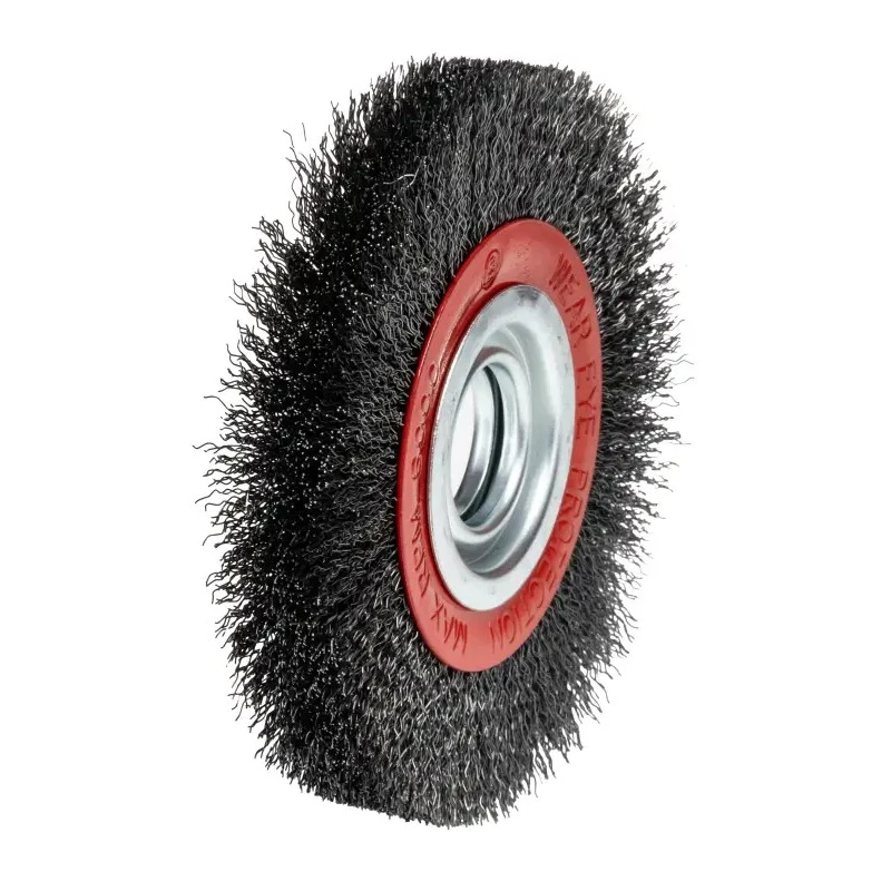 RS PRO Abrasive Wire Wheel Brush, Crimped Steel, 150 mm Diameter, 6000 rpm, Bench Grinder Compatible 188-4120