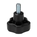 RS PRO Multiple Lobe Clamping Knob M8, Threaded Stud, 40 mm Diameter, Polypropylene and TPE-39, Zinc Plated Steel 188-3452