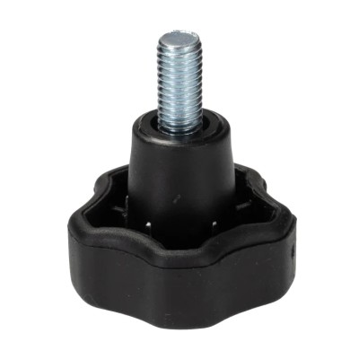 RS PRO Multiple Lobe Clamping Knob M8, Threaded Stud, 40 mm Diameter, Polypropylene and TPE-39, Zinc Plated Steel 188-3452