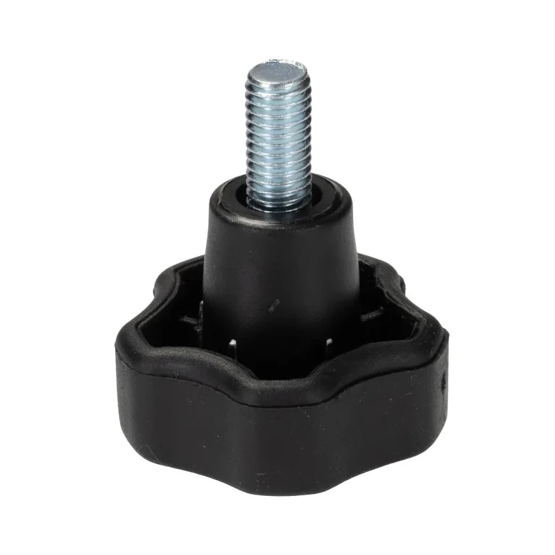 RS PRO Multiple Lobe Clamping Knob M8, Threaded Stud, 40 mm Diameter, Polypropylene and TPE-39, Zinc Plated Steel 188-3452