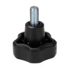 RS PRO Multiple Lobe Clamping Knob M8, Threaded Stud, 40 mm Diameter, Polypropylene and TPE-39, Zinc Plated Steel 188-3452