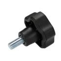 RS PRO Multiple Lobe Clamping Knob M8, Threaded Stud, 40 mm Diameter, Polypropylene and TPE-39, Zinc Plated Steel 188-3452