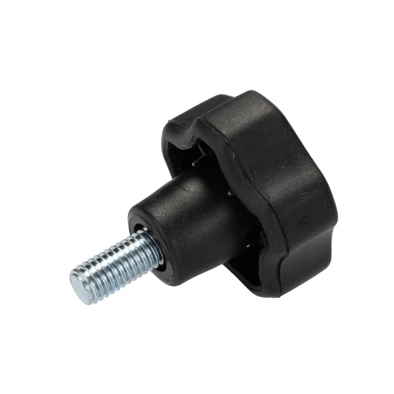 RS PRO Multiple Lobe Clamping Knob M8, Threaded Stud, 40 mm Diameter, Polypropylene and TPE-39, Zinc Plated Steel 188-3452
