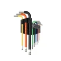 CK 9 Piece L Metric Hex Key Set, S2 Steel, Ball End, 1.5 mm to 10 mm Sizes T4449