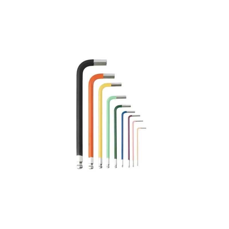 CK 9 Piece L Metric Hex Key Set, S2 Steel, Ball End, 1.5 mm to 10 mm Sizes T4449