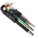 CK 9 Piece L Metric Hex Key Set, S2 Steel, Ball End, 1.5 mm to 10 mm Sizes T4449