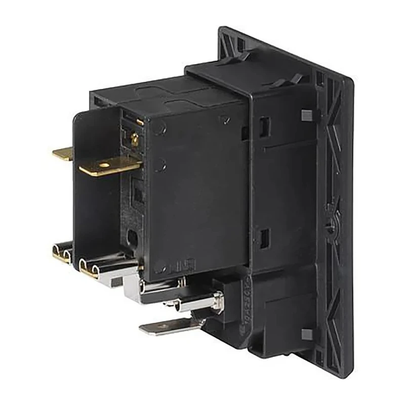 Schurter IEC Panel Mount Power Connector C18, C14 Male, 2-Pole, 15A 250V Vertical 3-108-463