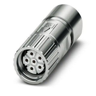 Phoenix Contact Circular Connector 6 Contacts Cable M23 Socket Female IP66 IP68 IP69K M23 PRO Series 630V 30A Zinc 1628806