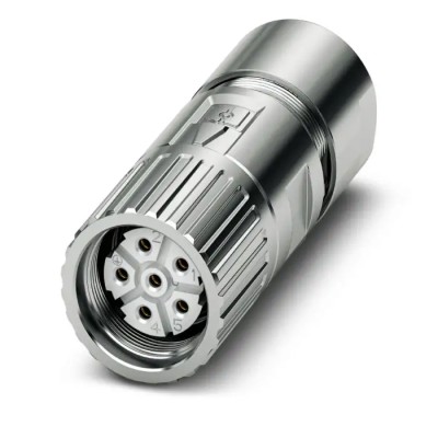 Phoenix Contact Circular Connector 6 Contacts Cable M23 Socket Female IP66 IP68 IP69K M23 PRO Series 630V 30A Zinc 1628806