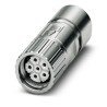 Phoenix Contact Circular Connector 6 Contacts Cable M23 Socket Female IP66 IP68 IP69K M23 PRO Series 630V 30A Zinc 1628806
