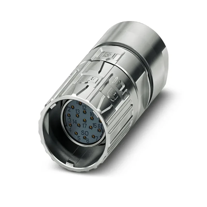 Phoenix Contact M23 Circular Cable Connector, Socket, Female, 17 Contacts, 8A, IP66/IP68, Crimp, 125V, 27mm, Zinc 1629156