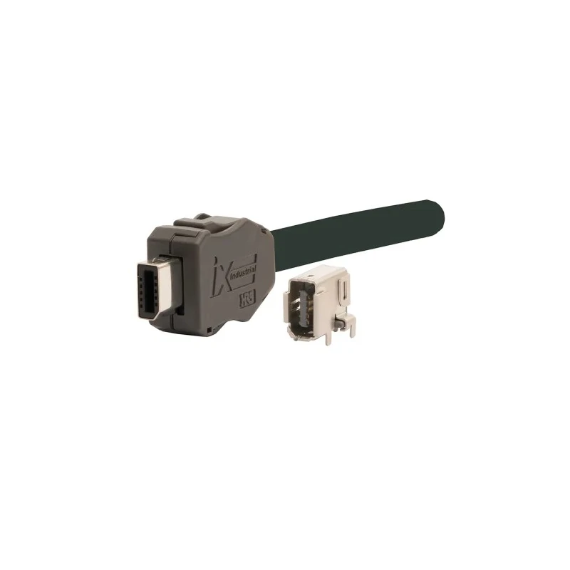 Hirose IX Surface Right Angle Mini I/O Connector Female Shielded, 10 Way, Surface Mount, IX61G-B-10P(01)