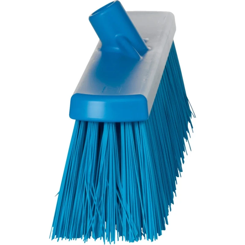 Vikan Heavy Duty Push Broom Blue Polyethylene Terephthalate Bristles 90mm Width, 109mm Bristle Length, Hard 530mm Depth 29203