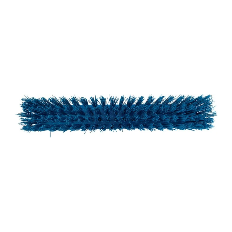 Vikan Heavy Duty Push Broom Blue Polyethylene Terephthalate Bristles 90mm Width, 109mm Bristle Length, Hard 530mm Depth 29203