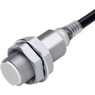 Omron Inductive Proximity Sensor Threaded Barrel M18 x 1, PNP, 30V DC, 50mm, 16mA, Flush Mount, Brass Body E2EQ-X12B1T18 2M
