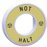 Schneider Electric Illuminated Marked Legend Ring , Harmony Series, 24V AC/DC, LED, Emergency Stop Mushroom Head ZBY9W2B230