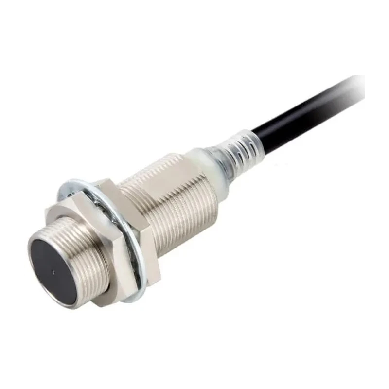 Omron Inductive Proximity Sensor Threaded Barrel M18 x 1 PNP Output, 30V DC, 16mA, 55.3mm Length, E2E-X8B1T18 2M
