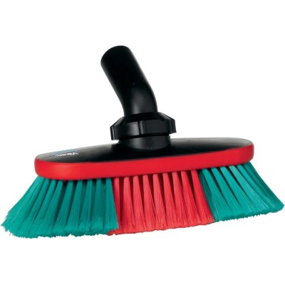 Vikan Automotive Part Cleaner Soft for Waterfed Vehicle Brush, Polyester Bristles, 47mm, Black Handle 526852