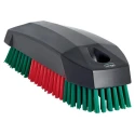 Vikan Hard Bristle Scrubbing Brush Black, Polyester Bristle, 15 mm Bristle Length, Nail Brush 644052