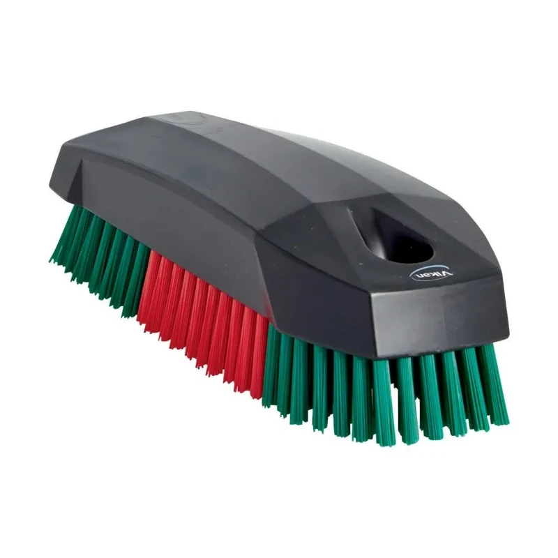 Vikan Hard Bristle Scrubbing Brush Black, Polyester Bristle, 15 mm Bristle Length, Nail Brush 644052
