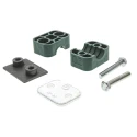 Parker Polypropylene Tube Clamp for 16 mm OD Tube RAP3-216, Clamp Spacing 1.2m, -30°C to 90°C