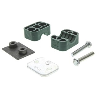 Parker Polypropylene Tube Clamp for 16 mm OD Tube RAP3-216, Clamp Spacing 1.2m, -30°C to 90°C