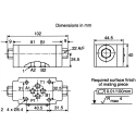 Bosch Rexroth Double Plate Mounting Hydraulic Check Valve 60L/min CETOP, 315 Bar, Fluorelastomer/NBR Seals R900347495